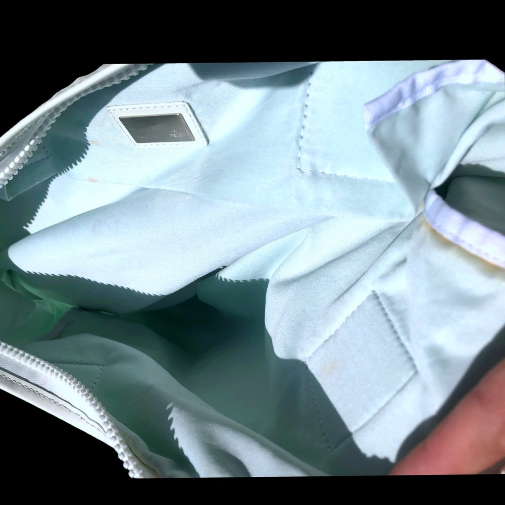 Fendi Monogram Blue Green Logo Nylon Beach Bag - Picture 12 of 15